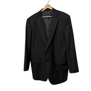 Brooks Brothers Black Wool Blazer Men 46R Italy
